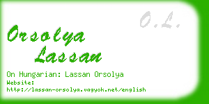 orsolya lassan business card